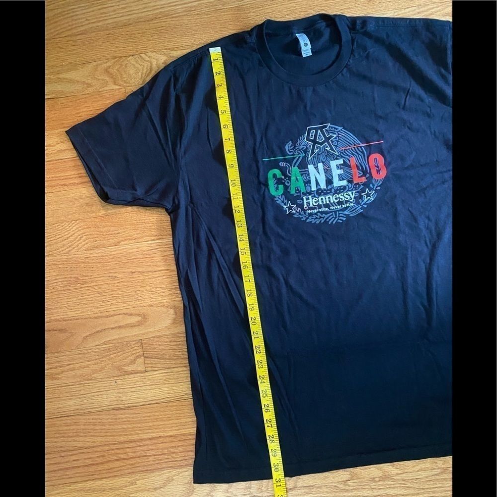 Canelo Alvarez Shirt Men XL Black Cotton Crew Hennessy Next Level Apparel Tee - Picture 3 of 4